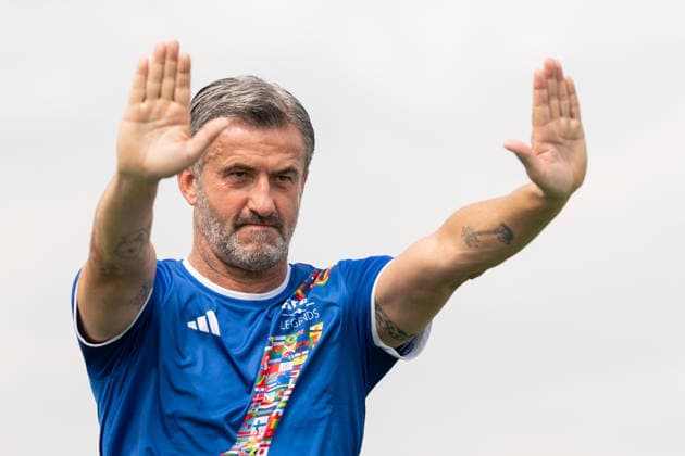 June 5, 2026, Toronto, Ontario, Canada: Christian Panucci reacts during the Italians football legends exhibition match as part of the Italian FIFA Legends Tour in Toronto. on June 5, 2026 in Toronto, Canada. Italian FIFA Legends Tour In Toronto  - ZUMAe321 20260605_zsa_e321_021 Copyright: xLeonardoxRamirezx