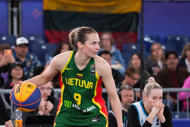 June 5, 2026, Warsaw, Masovian Voivodeship, Poland: Lithuania s GABRIELE SULSKE (9) in action during a FIBA 3x3 Basketball World Cup women s last 16 game between Azerbaijan and Lithuania in Warsaw, Poland. Warsaw Poland - ZUMAk204 20260605_zip_k204_092 Copyright: xRomanxKozielx