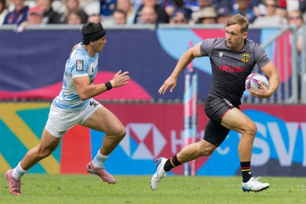 Germany Argentina, SVNS Rugby World Championship Philip Gleitze Germany before Santiago Vera Field Argentina First group match between Germany and Argentina Third tournament of the SVNS World Championship, Sevens Rugby World Cup from June 5 to 7, 2026 in Bordeaux France Day 1, group matches on June 5, 2026 , Bordeaux Region Nouvelle Aquitaine France Stade Atlantique