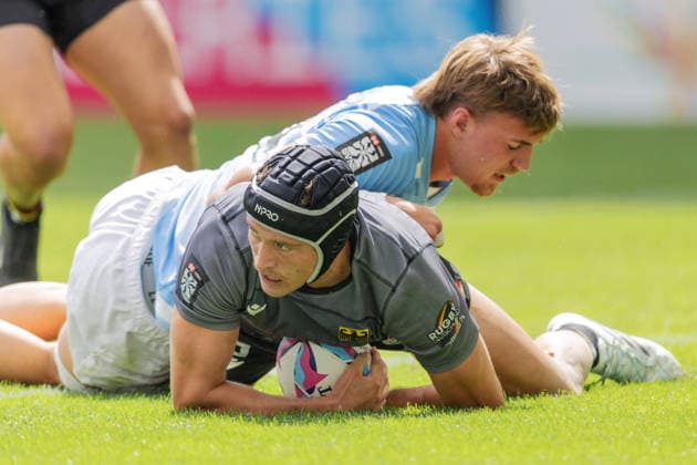 Germany Argentina, SVNS Rugby World Championship Try for Germany by Maximilian Heid Santino Zangara Argentina comes too late First group match between Germany and Argentina Third tournament of the SVNS World Championship, Sevens Rugby World Cup from June 5 to 7, 2026 in Bordeaux France Day 1, Group matches on June 5, 2026 , Bordeaux Region Nouvelle Aquitaine France Stade Atlantique
