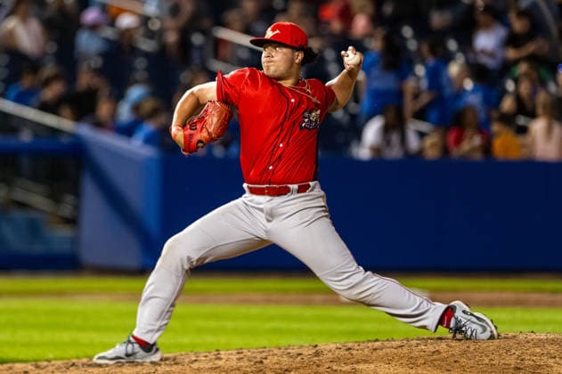 Williamsport Crosscutters v Trenton Thunder - MLB, Baseball Herren, USA Draft League Baseball Jordan Savinon of the Williamsport Crosscutters delivers a pitch during an MLB Draft League baseball game at Trenton Thunder Ballpark in Trenton, United States, on June 5, 2026. Trenton United States  Copyright: xDanxSquicciarinix originalFilename:squicciarini-williams260605_npF7Y.jpg