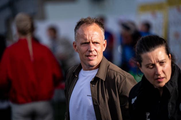 Denmark v Sweden, Women™s World Cup Qualification, Odense, Denmark Odense, Denmark. 05th, June 2026. Head coach Jacob Michelsen of Denmark seen during the Women™s World Cup Qualifier match between Denmark and Sweden at Odense Stadion in Odense. Denmark, Odense  Copyright: xGonzalesxPhoto KentxRasmussenx