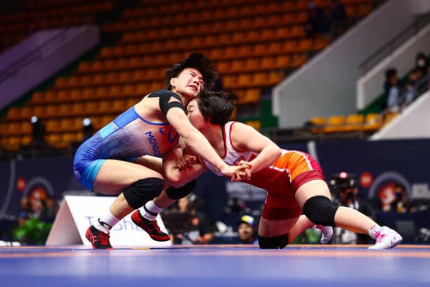 World Ranking Series Ulaanbaatar Open 65kg WW Hyon Gyong Mun PRK df Enkhjin Tuvshinjargal MGL Copyright: xJakexKirkmanx xUnitedxWorldxWresx Jake Kirkman United World Wres
