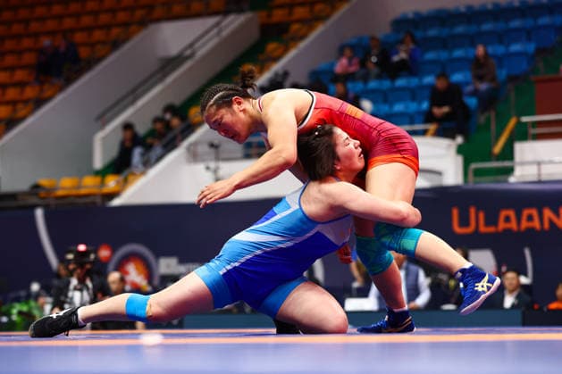 World Ranking Series Ulaanbaatar Open 68kg WW Delgermaa Enkhsaikhan MGL df Sol Gum Pak PRK Copyright: xJakexKirkmanx xUnitedxWorldxWresx Jake Kirkman United World Wres