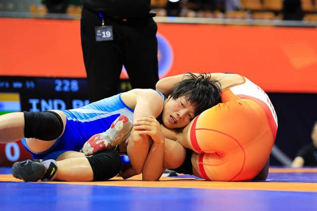 Wrestling Ranking Series Ulaanbaatar Open 55kg WW Hyogyong Choe PRK df Hansika Lamba IND Copyright: xKostadinxAndonovx xUnitedxWorldxWrestlingx Kostadin Andonov United World Wrestling