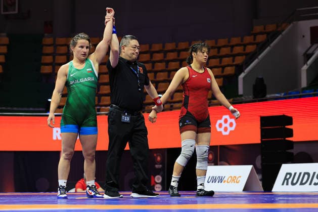 Wrestling Ranking Series Ulaanbaatar Open 62kg WW Bilyana Zhivkova Dudova BUL df Subeen Jo KOR Copyright: xKostadinxAndonovx xUnitedxWorldxWrestlingx Kostadin Andonov United World Wrestling