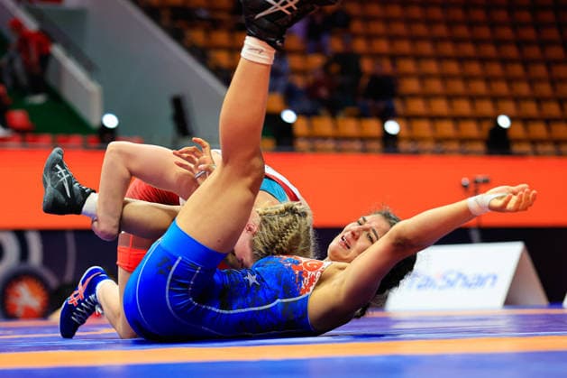 Wrestling Ranking Series Ulaanbaatar Open 68kg WW Elizaveta Petliakova RUS df Nesrin Bas TUR Copyright: xKostadinxAndonovx xUnitedxWorldxWrestlingx Kostadin Andonov United World Wrestling