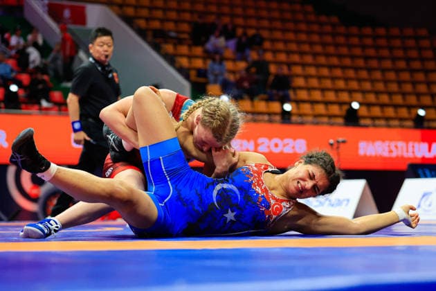 Wrestling Ranking Series Ulaanbaatar Open 68kg WW Elizaveta Petliakova RUS df Nesrin Bas TUR Copyright: xKostadinxAndonovx xUnitedxWorldxWrestlingx Kostadin Andonov United World Wrestling