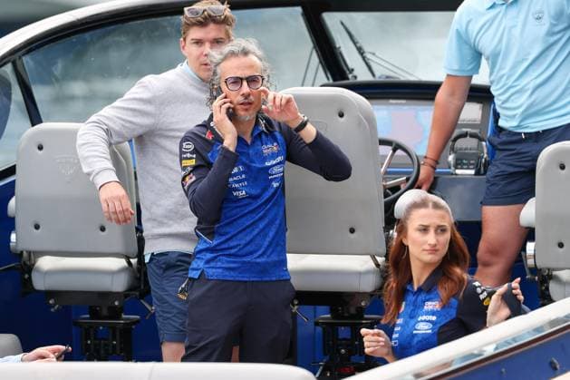 Team Principal Laurent Mekies Visa Cash App RB arrives at the paddock by boat, 3 Free Practice, Monaco Grand Prix, Motorsport, Men, Formula 1, 06 06 2026 Monte Carlo Monaco MCO Copyright: xkolbert-press ChristianxKolbertx