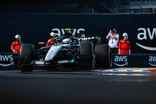 12 KIMI ANTONELLI Andrea ita , Mercedes AMG F1 Team W17, action Monte Carlo Monaco