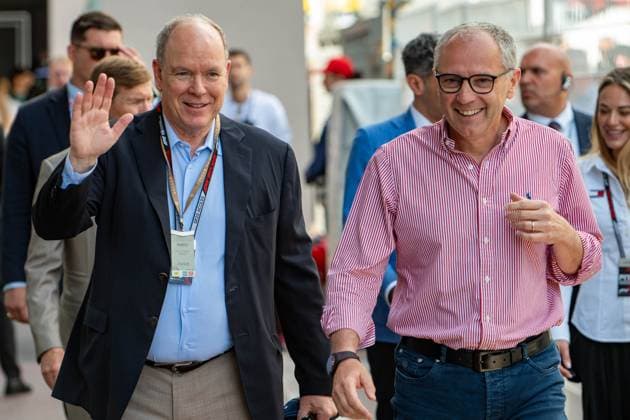 Albert II, Prince of Monaco, Stefano Domenicali, President and CEO of Formula One, Grand Prix of Monaco, Motorsport, Men, Formula 1, 06 06 2026 Monte Carlo Monaco MCO Copyright: xkolbert-press MartinxWdziecznyx