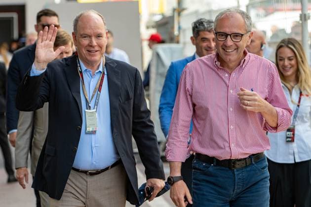 Albert II, Prince of Monaco, Stefano Domenicali, President and CEO of Formula One, Grand Prix of Monaco, Motorsport, Men, Formula 1, 06 06 2026 Monte Carlo Monaco MCO Copyright: xkolbert-press MartinxWdziecznyx