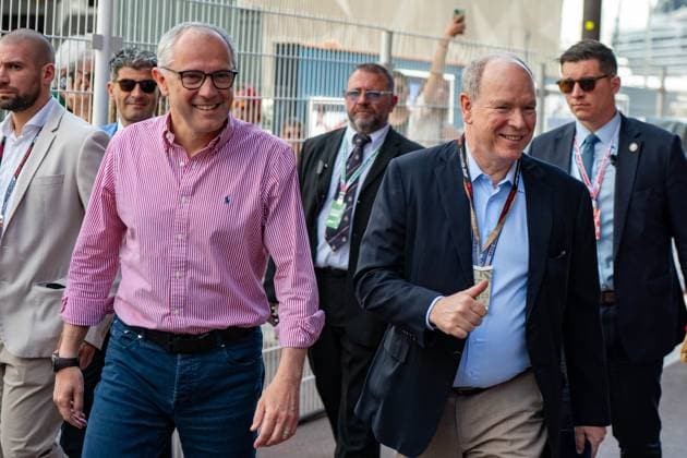 Albert II, Prince of Monaco, Stefano Domenicali, President and CEO of Formula One, Grand Prix of Monaco, Motorsport, Men, Formula 1, 06 06 2026 Monte Carlo Monaco MCO Copyright: xkolbert-press MartinxWdziecznyx