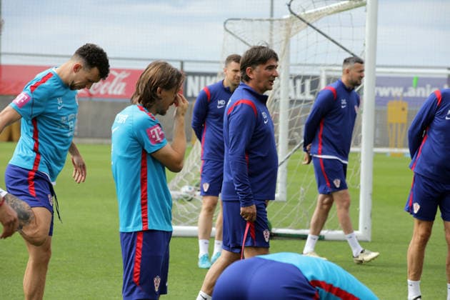 Croatia national team, Nationalteam training session in Rijeka, Croatia Ivan Perisic and Zlatko Dalic during Croatia national team training session at the auxiliary pitches of the HNK Rijeka Training Centre in Rujevica, Rijeka, Croatia, 6 June 2026, as part of preparations for the FIFA World Cup, WM, Weltmeisterschaft, Fussball and an International Friendly, Länderspiel, Nationalmannschaft match against Slovenia. GoranxKovacic PIXSELL