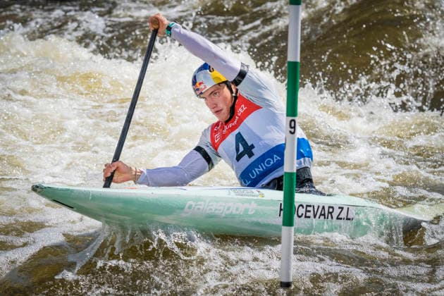 2026 ICF Canoe Slalom World Cup in Prague, Czech Republic, on June 6, 2026. Men s C1 qualification. Ziga Lin Hocevar from Slovenia. (CTKxPhoto VitxSimanek) CTKPhotoP2026060602626  CTKPhotoP2026060602626