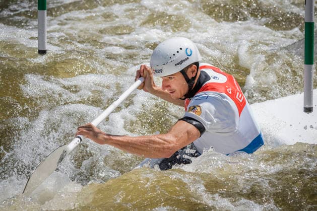 2026 ICF Canoe Slalom World Cup in Prague, Czech Republic, on June 6, 2026. Men s C1 qualification. Nicolas Gestin from France. (CTKxPhoto VitxSimanek) CTKPhotoP2026060602749  CTKPhotoP2026060602749
