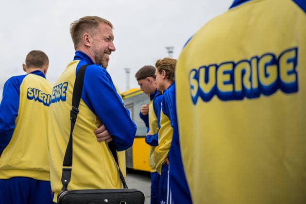 260606 Head coach Graham Potter of the Swedish national football team ahead of boarding a flight bound for Dallas Fort Worth International Airport and the FIFA World Cup 2026, on June 6, 2026 at Arlanda Airport in Stockholm Photo Joel Marklund BILDBYRAN code JM JM0823 bbeng fotboll football soccer fotball vm fotbolls vm fotball vm fotbolls vm 2026 fifa world cup 2026 resa travel sverige sweden sverige a avresa  Copyright: JOELxMARKLUND BB260606JM014