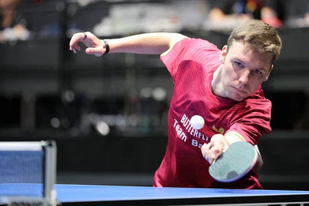 Tobias Hippler receiving the ball GER Erfurt TT Finals 2026 German Championships, Table Tennis Exhibition Hall Erfurt 06 06 2026 GER Erfurt TT Finals 2026 German Championships, Table Tennis Exhibition Hall Erfurt 06 06 2026 Thuringia German Championships 06 06 2026 Erfurt Copyright: xEibner-Pressefoto JoergxHirschx EP_JHH