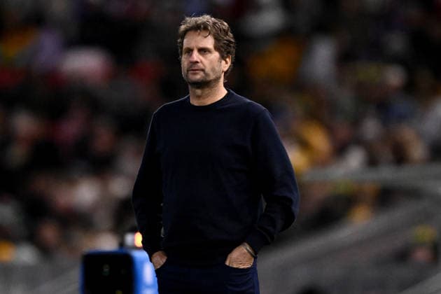 SOCCER MATILDAS MEXICO, Matildas head coach Joe Montemurro looks on during the International Friendly, Länderspiel, Nationalmannschaft match between Australia and Mexico at McDonald Jones Stadium in Newcastle, Saturday, June 6, 2026. ( NO ARCHIVING, EDITORIAL USE ONLY NEWCASTLE NEW SOUTH WALES AUSTRALIA  Copyright: xDANxHIMBRECHTSx 20260606179496133004