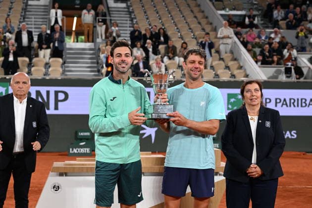 Tennis -Internationaux de France - Roland Garros 2026 - ITF - 06 06 2026 - Tennis -Internationaux de France - Roland Garros 2026 - ITF - 06 06 2026 - victoire du double Granollers Zeballos - Espagne ParisFrance  Copyright: xChryslenexCaillaud Psnewzx