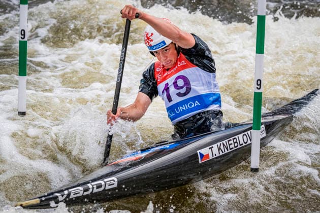 2026 ICF Canoe Slalom World Cup in Prague, Czech Republic, on June 6, 2026. Women s C1 qualification. Tereza Kneblova from Czechia. (CTKxPhoto VitxSimanek) CTKPhotoP2026060603026  CTKPhotoP2026060603026