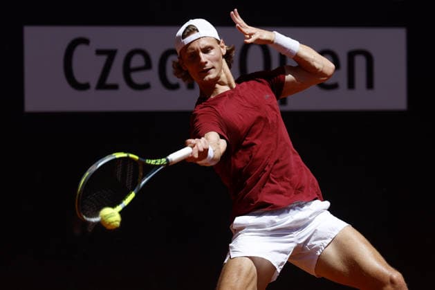 Hynek Barton from Czechia in action during the men s tennis challenger UniCredit Czech Open, in Prostejov, Czech Republic, on June 6, 2026. (CTKxPhoto PavelxLebeda) CTKPhotoF202606060003101  CTKPhotoF202606060003101