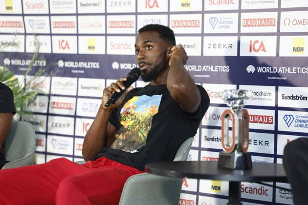 STOCKHOLM, SWEDEN 20260606 Kenneth Bednarek during a press conference at Scandic Continental ahead of Sundays Diamond League gala Bauhaus gala STOCKHOLM SWEDEN x60160x  Copyright: xStefanxJerrevang TTx DIAMOND LEAGUE STOCKHOLM 2026 PK
