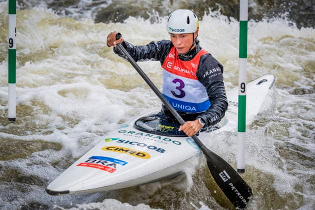2026 ICF Canoe Slalom World Cup in Prague, Czech Republic, on June 6, 2026. Women s C1 qualification. Ana Satila from Brazil. (CTKxPhoto VitxSimanek) CTKPhotoP2026060603037  CTKPhotoP2026060603037