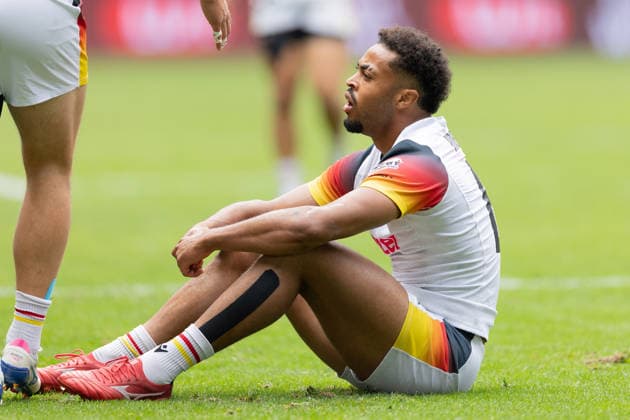 Germany France, SVNS Rugby World Championship Makonnen Amekuedi Germany, 60 squats disappointed on the pitch Third group match between Germany and France Third tournament of the SVNS World Championship, Sevens Rugby World Cup from June 5 to 7, 2026 in Bordeaux France Day 2, group matches on June 6, 2026 , Bordeaux Region Nouvelle Aquitaine France Stade Atlantique