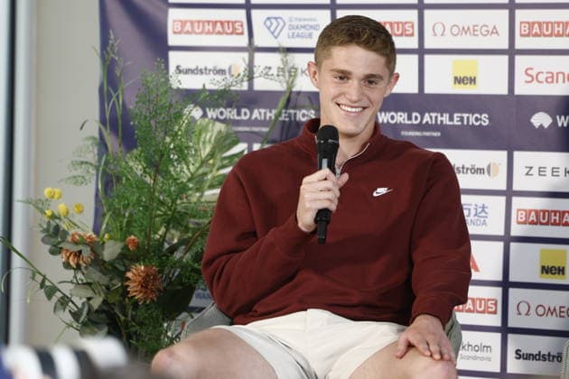 STOCKHOLM, SWEDEN 20260606 Cooper Lutkenhaus during a press conference at Scandic Continental ahead of Sundays Diamond League gala Bauhaus gala STOCKHOLM SWEDEN x60160x  Copyright: xStefanxJerrevang TTx DIAMOND LEAGUE STOCKHOLM 2026 PK
