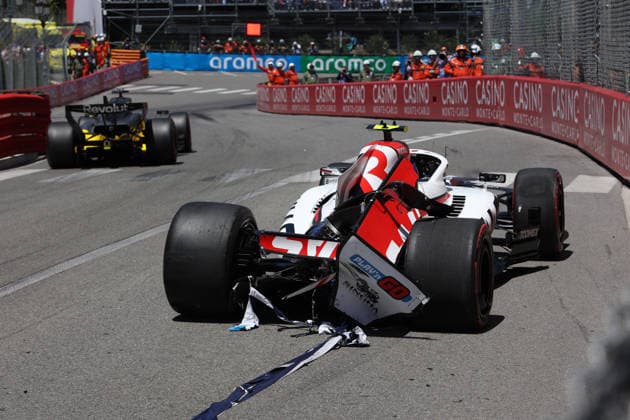 06 06 2026, Circuit de Monaco, Monte Carlo, Formula 1 Louis Vuitton Grand Prix Monaco 2026 ,in the picture accident of Oliver Bearman GBR , TGR Haas F1 Team Photo by Alessandro Martellotta Hasan Bratic DeFodi Images