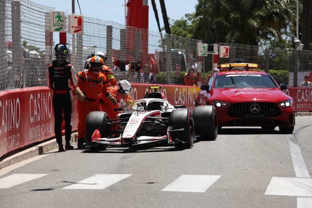 06.06.2026, Circuit de Monaco, Monte Carlo, Formel 1 Louis Vuitton Grand Prix Monaco 2026 ,im Bild Unfall von Oliver Bearman (GBR), TGR Haas F1 Team (Photo by Alessandro Martellotta Hasan Bratic DeFodi Images) - *** 06 06 2026, Circuit de Monaco, Monte Carlo, Formula 1 Louis Vuitton Grand Prix Monaco 2026 ,in the picture accident of Oliver Bearman GBR , TGR Haas F1 Team Photo by Alessandro Martellotta Hasan Bratic DeFodi Images