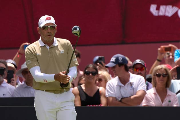 Sergio Garcia of Fireballs GC plays his tee shot on the 1st hole following the shotgun start during the LIV Golf Andalucia tournament at Real Club Valderrama on June 6, 2026, in San Roque, Cadiz, Spain. (Photo by Camilla Stolen Imago) San Roque Spain Copyright: xCamillaxStolenx L1134257