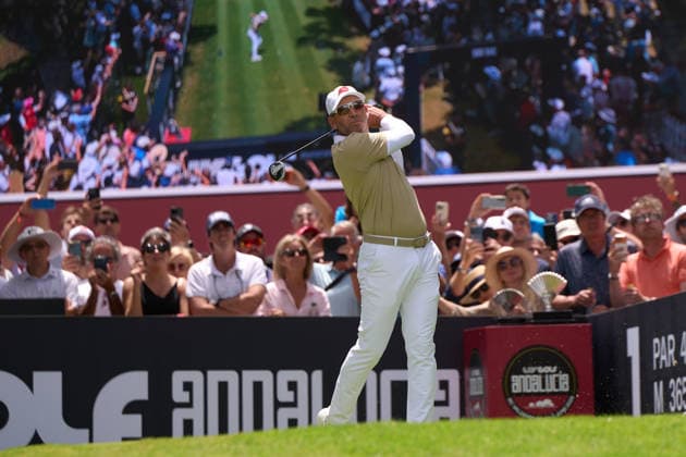 Sergio Garcia of Fireballs GC plays his tee shot on the 1st hole following the shotgun start during the LIV Golf Andalucia tournament at Real Club Valderrama on June 6, 2026, in San Roque, Cadiz, Spain. (Photo by Camilla Stolen Imago) San Roque Spain Copyright: xCamillaxStolenx L1134268