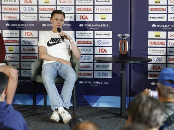 STOCKHOLM, SWEDEN 20260606 Andreas Almgren during a press conference at Scandic Continental ahead of Sunday s Diamond League gala Bauhaus gala STOCKHOLM SWEDEN x60160x  Copyright: xStefanxJerrevang TTx DIAMOND LEAGUE STOCKHOLM 2026 PK