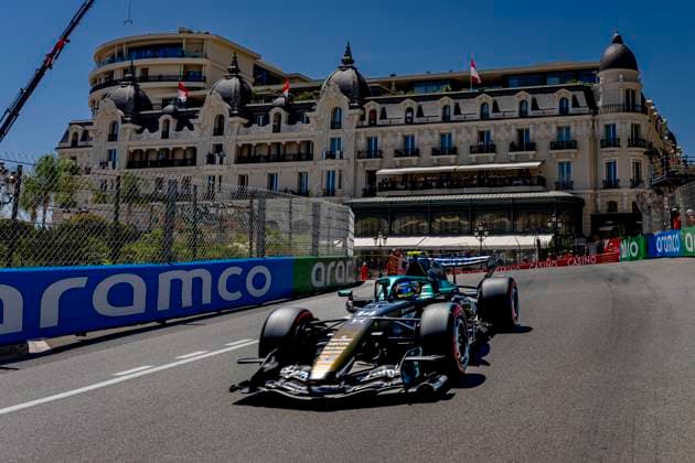 MONACO Formula 1 driver Fernando Alonso of Aston Martin Aramco Formula 1 Team during the Formula 1 Monaco Grand Prix on the Monaco Street Circuit on June 6, 2026 in Monaco, Monaco Photo by DeFodi Images