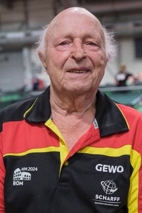 Lotto Thuringia TT Finals Erfurt 2026 Ð German Championships. The oldest participant in the senior competition is Paul Juchem, aged 95. Paul Juchem was born in 1931. At the 2024 World Championships in Rome, he won the bronze medal in his age category. Deutschland, Germany 20260606-DSCF7347