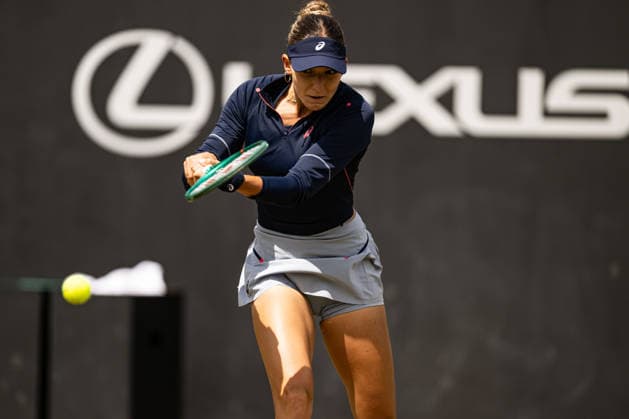RECORD DATE NOT STATED 6th June 2026; The Edgbaston Priory Club, Birmingham, Midlands, England; 2026 Lexus Birmingham Open Tennis, Day Eight; Rebeka Masarova (SUI) plays a backhand in her semi final match against Alexandra Eala (PHI) GodfreyxPitt