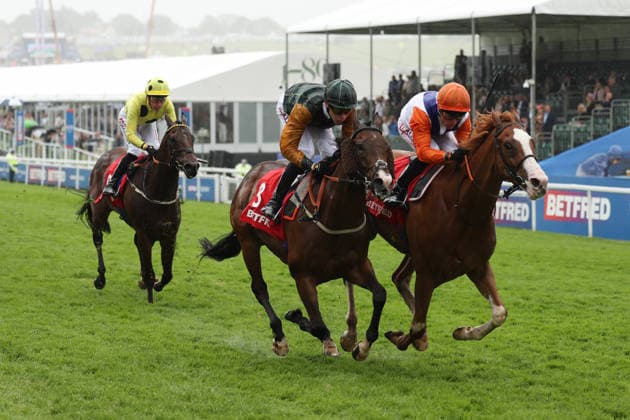 Ten Bob Tony (J. Kieran Shoemark T. Ed Walker) wins the Betfred Tottenham Corner Stakes during The Derby Meeting at Epsom Racecourse, Epsom, UK on 6 June 2026. Copyright: xKenxSparksx 45050004