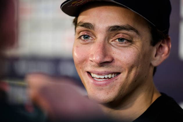 260606 Armand Duplantis during a press conference ahead of Diamond League on June 6, 2026 in Stockholm Photo Fredrik Karlsson BILDBYRAN COP 185 FK0458 friidrott athletics friidrett diamond league presskonferens press conference bbeng bauhausgalan  Copyright: FREDRIKxKARLSSON BB260606FK005