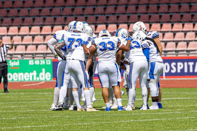 American Football, Kassel, Kassel Titans vs AFC Rüsselsheim Crusaders, Auestadion Kassel 06 06 2026 American Football, Kassel, Germany 06 06 2026 Game of Kassel Titans vs AFC Rüsselsheim Crusaders, Auestadion Kassel Copyright: xBEAUTIFULxSPORTS Freudensteinx
