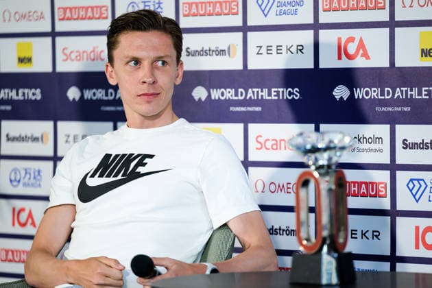 260606 Andreas Almgren during a press conference ahead of Diamond League on June 6, 2026 in Stockholm Photo Fredrik Karlsson BILDBYRAN COP 185 FK0458 friidrott athletics friidrett diamond league presskonferens press conference bbeng bauhausgalan  Copyright: FREDRIKxKARLSSON BB260606FK015