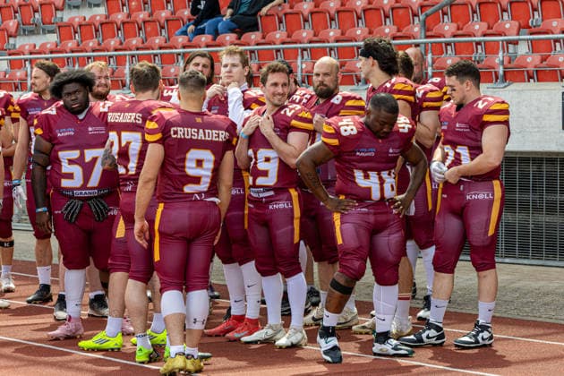American Football, Kassel, Kassel Titans vs AFC Rüsselsheim Crusaders, Auestadion Kassel 06 06 2026 American Football, Kassel, Germany 06 06 2026 Game of Kassel Titans vs AFC Rüsselsheim Crusaders, Auestadion Kassel Copyright: xBEAUTIFULxSPORTS Freudensteinx