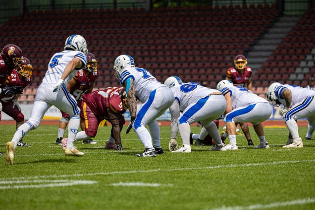 American Football, Kassel, Kassel Titans vs AFC Rüsselsheim Crusaders, Auestadion Kassel 06 06 2026 American Football, Kassel, Germany 06 06 2026 Game of Kassel Titans vs AFC Rüsselsheim Crusaders, Auestadion Kassel Copyright: xBEAUTIFULxSPORTS Freudensteinx