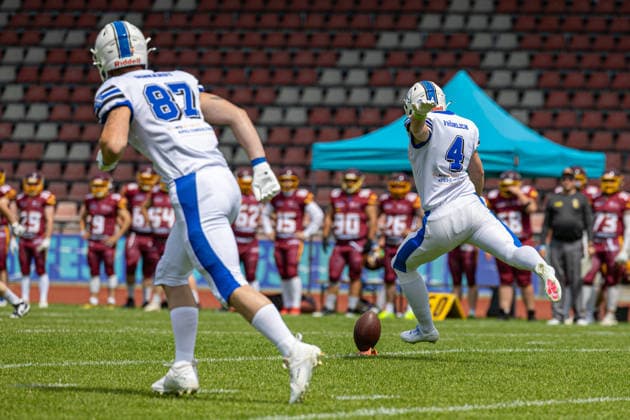 American Football, Kassel, Kassel Titans vs AFC Rüsselsheim Crusaders, Auestadion Kassel 06 06 2026 American Football, Kassel, Germany 06 06 2026 Game of Kassel Titans vs AFC Rüsselsheim Crusaders, Auestadion Kassel Copyright: xBEAUTIFULxSPORTS Freudensteinx