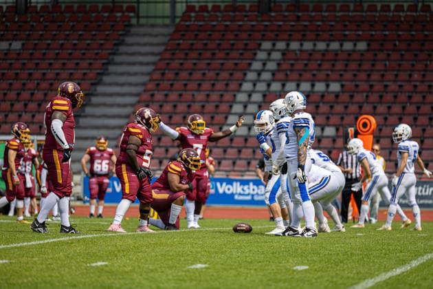 American Football, Kassel, Kassel Titans vs AFC Rüsselsheim Crusaders, Auestadion Kassel 06 06 2026 American Football, Kassel, Germany 06 06 2026 Game of Kassel Titans vs AFC Rüsselsheim Crusaders, Auestadion Kassel Copyright: xBEAUTIFULxSPORTS Freudensteinx