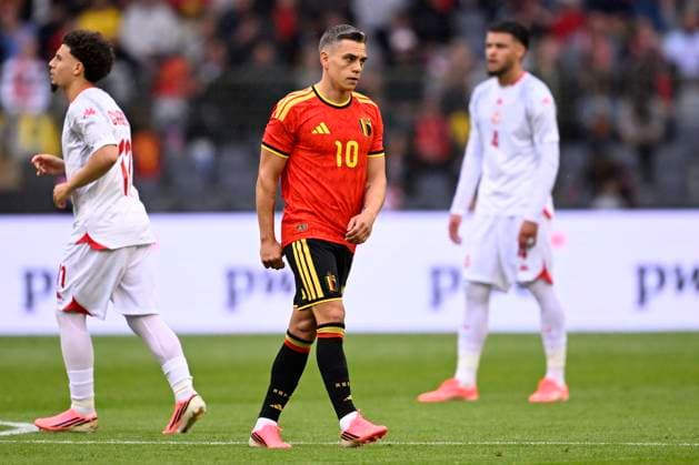 Belgium v Tunisia UEFA International Friendly, Länderspiel, Nationalmannschaft Game BRUSSELS, BELGIUM - JUNE 06 : Trossard Leandro forward of Belgium after scoring the 1-0 goal during the pre-World Cup international friendly game match between Belgium and Tunisia in preparation of the FIFA 2026 World Cup Football Championship on June 6, 2026 in Brussels, Belgium, 06 06 2026 Brussels Belgium  Copyright: xTomasxSiskx
