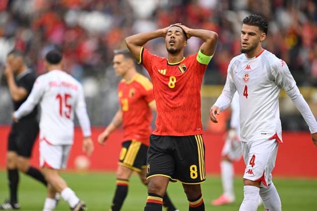 Belgium v Tunisia UEFA International Friendly, Länderspiel, Nationalmannschaft Game BRUSSELS, BELGIUM - JUNE 06 : Tielemans Youri midfielder of Belgium during the pre-World Cup international friendly game match between Belgium and Tunisia in preparation of the FIFA 2026 World Cup Football Championship on June 6, 2026 in Brussels, Belgium, 06 06 2026 Brussels Belgium  Copyright: xNicoxVereeckenx