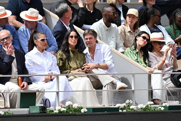 Tennis, French Open, Women, Final, Brad Pitt and Ines de Ramon among the spectators