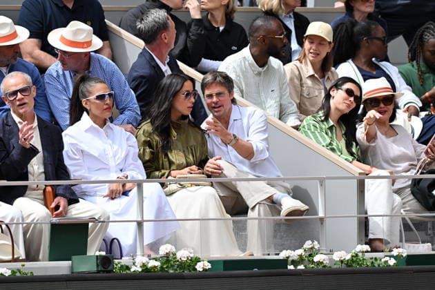2026 French Open (Roland-Garros) - Women s singles final PARIS, FRANCE - JUNE 06: Ines de Ramon and Brad Pitt the women s final singles match on day 14 of the French Open tennis tournament on Court Philippe-Chatrier at the Roland-Garros Complex in Paris, France on June 6, 2026. Mustafa Yalçin Anadolu Paris France. Editorial use only. Please get in touch for any other usage.  Copyright: x2026xAnadoluxMustafaxYalcÄ±nx